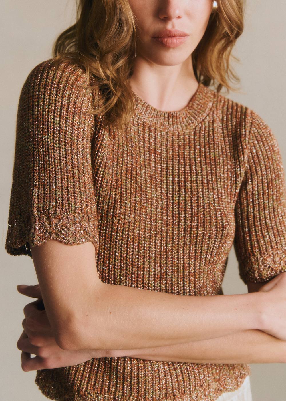 Solene Sweater - Orange Green