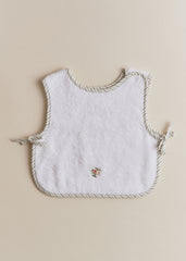 Baby Bib - Striped Floral Embroidery