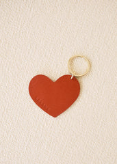 Heart Keyring - Camel