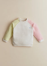 Tommy Sweatshirt - Ecru Rose Pastel Jaune Citron
