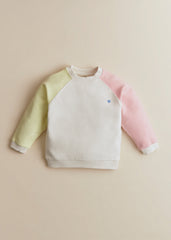 Tommy Sweatshirt - Ecru Rose Pastel Jaune Citron