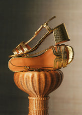 Josepha Sandals - Embossed Gold