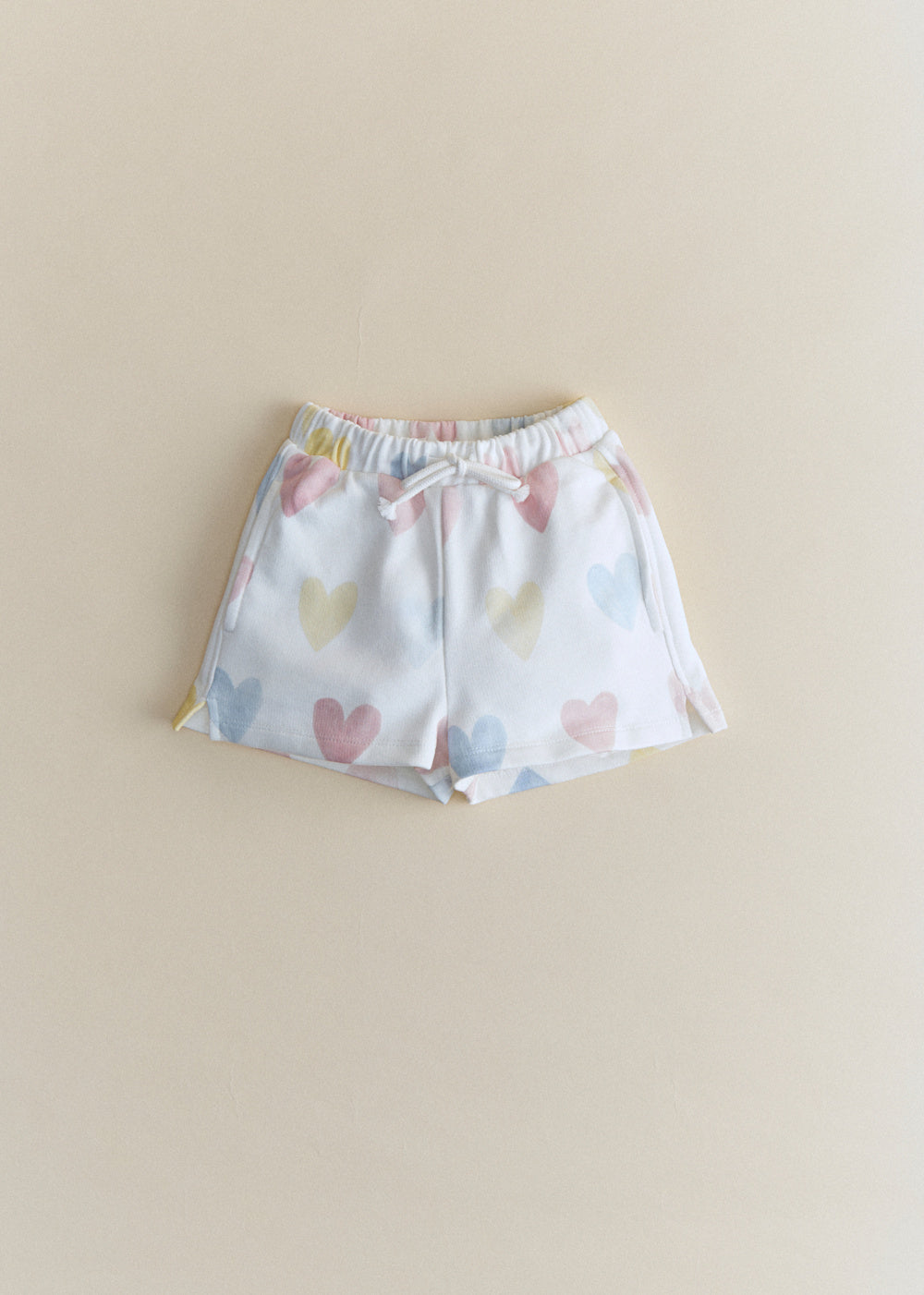 Nelson Shorts - Ecru Pastel Hearts