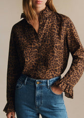 Erine Shirt - Small Leopard Print Overdyed