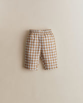 Edgar Trousers - Vichy Gaufre Bleu Caramel