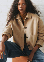 Mia Jacket - Taupe Herringbone