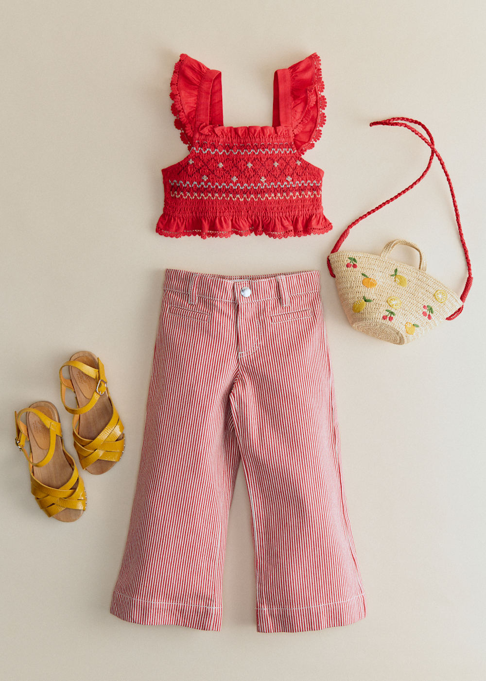 Anton Pantalon - Red With Stripes