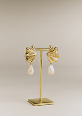 Colombe Earrings - Golden Ecru