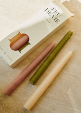 Set of 6 Candles - Ecru Blush Olive