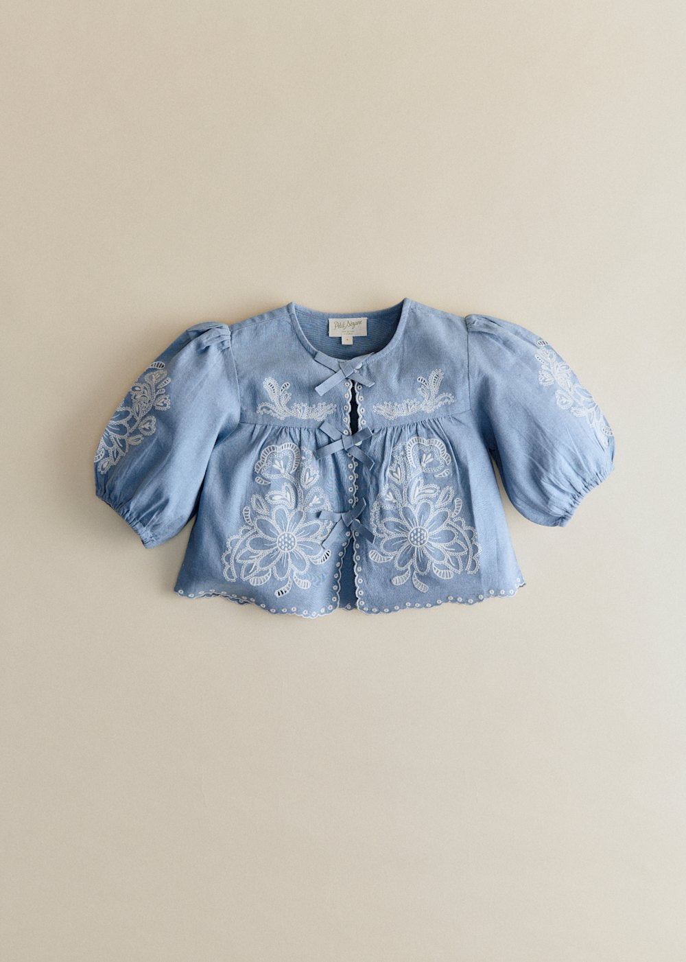Noelia Blouse - Vintage Blue Aurelia Embroidery