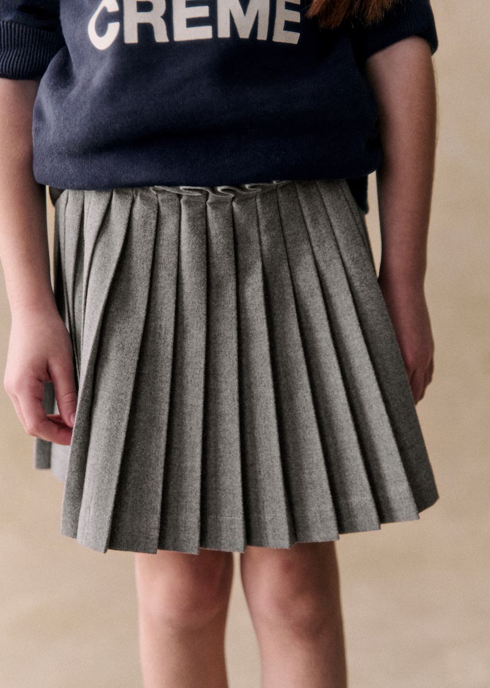 Charlotte Skirt - Mottled Grey Flannel