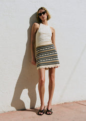 Janelle Skirt - Ecru Black