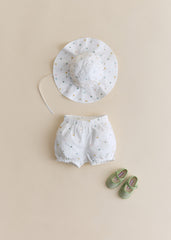 Shilah Hat - White Multicoloured Embroidery