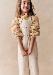 Martine Overalls - Petit Sézane x Lucia Vergara - Ecru With Ampola Embroidery