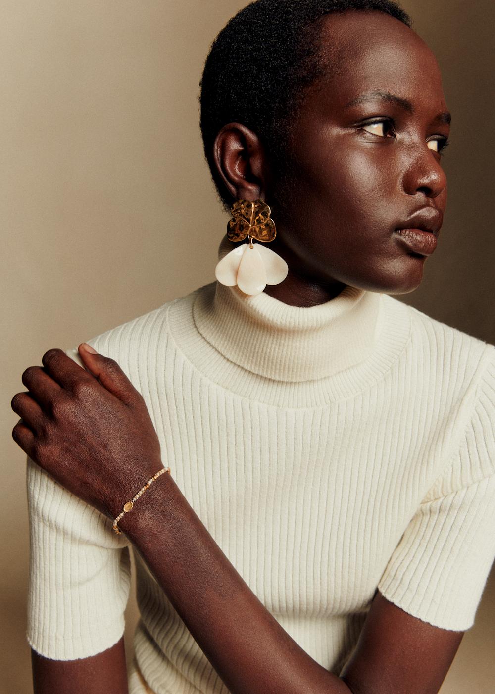Georgia Earrings - Ecru