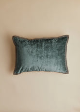 Textured Velvet Cushion - Large model - Blue