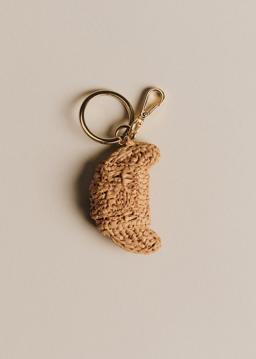 Croissant Bag Accessory - Natural Raffia