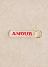 Embroidered Key Ring - Red Amour