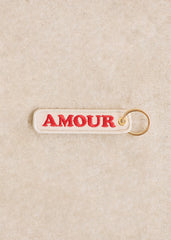 Embroidered Key Ring - Red Amour