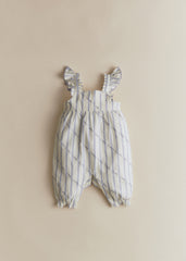 Zita Jumpsuit - Lavender Striped Embroidery