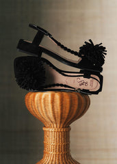 ÉMILIE Sandals - CFM SOULIERS x ÉDITIONS SÉZANE - Black Velvet