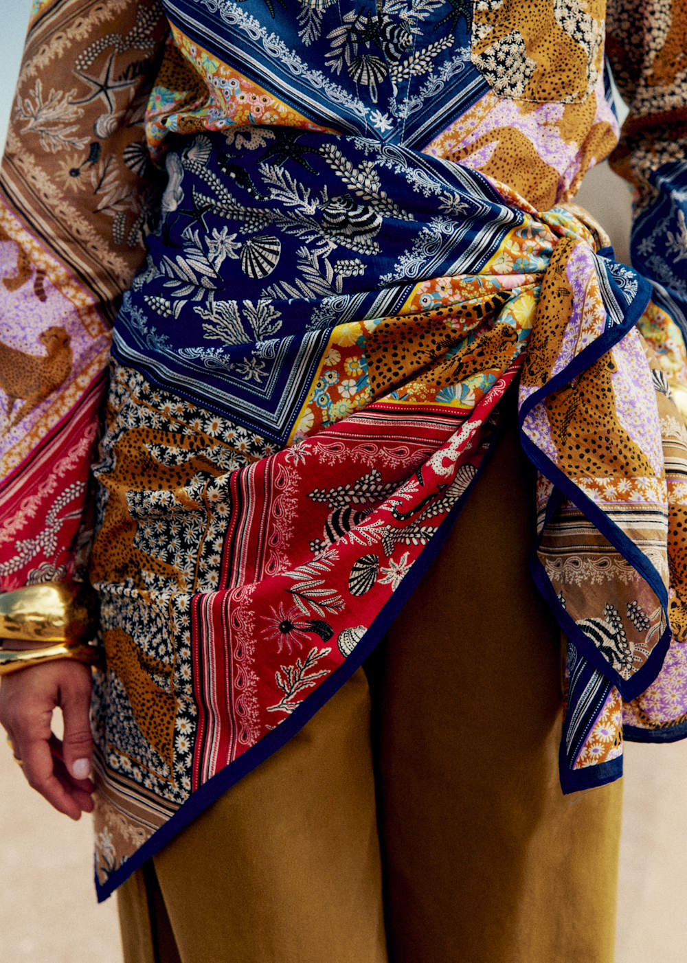Payton Wrap Skirt - Sézane x Inoui Editions - Inoui Patchwork Print