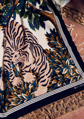 Robbie Fouta Towel - Sézane x Inoui Editions - Chatou Print