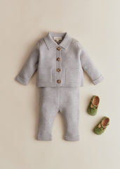 Boris Knit Trousers - Mottled Grey
