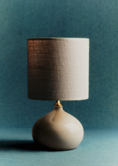 Small Banjo Table Lamp - Off white - Dolce Lampshade Jute Burlap
