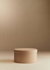 Oval Storage Box - Small Size - Rayures Beige