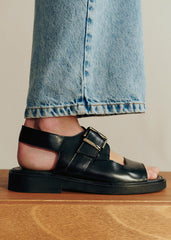 Low Hector Sandals - Glossy Black