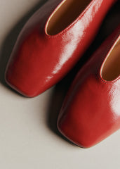 Low Rosalie Ballerinas - Vintage Red