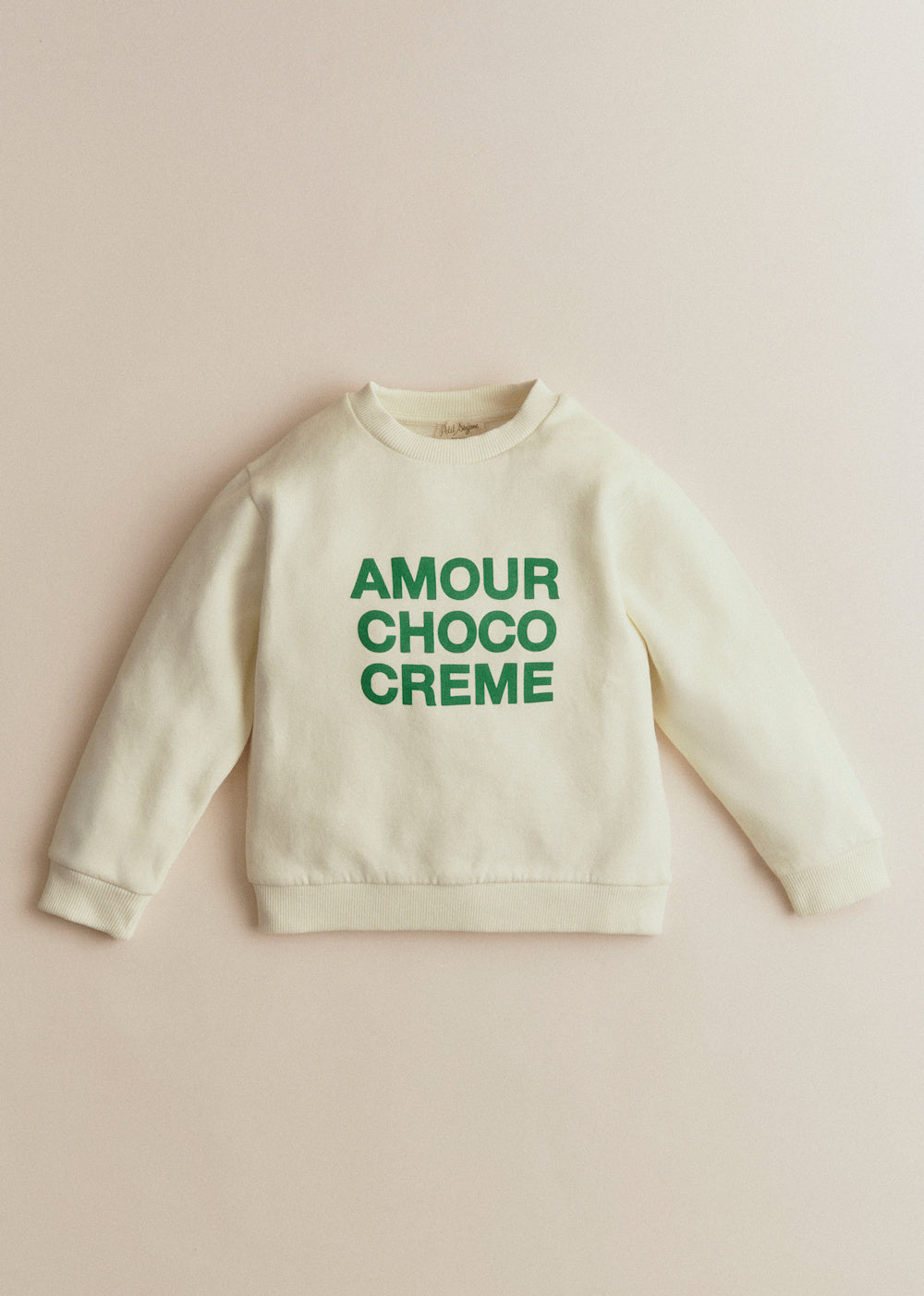 Amour Choco Crème Sweat-Shirt - Ecru Green