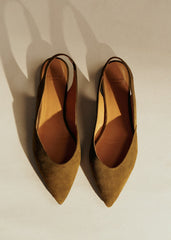 Cassy Ballerinas - Olive Green