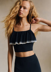 Deyna Top - Navy Ecru