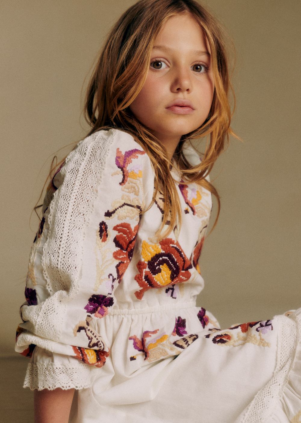 Cindy Dress - Multicoloured Watercolour