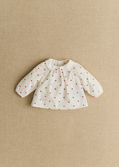 Lilou Blouse - White With Red Embroidery