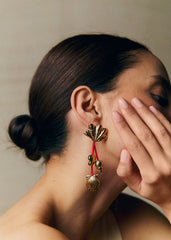 Ezra Earrings - Golden Red
