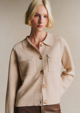 Betty Cardigan - Mottled Beige