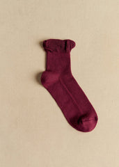 Léane Socks - Burgundy