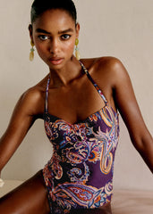Palma Swimsuit - Sézane x Ysé - Purple Soffi Print