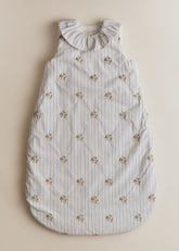 Striped Sleep Sack With Flower Embroidery - Size 1