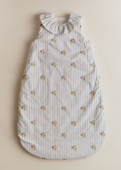 Striped Sleep Sack With Flower Embroidery - Size 1