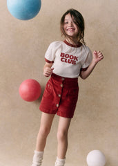 Book Club T-Shirt - Solidarity Creation - Ecru Burgundy