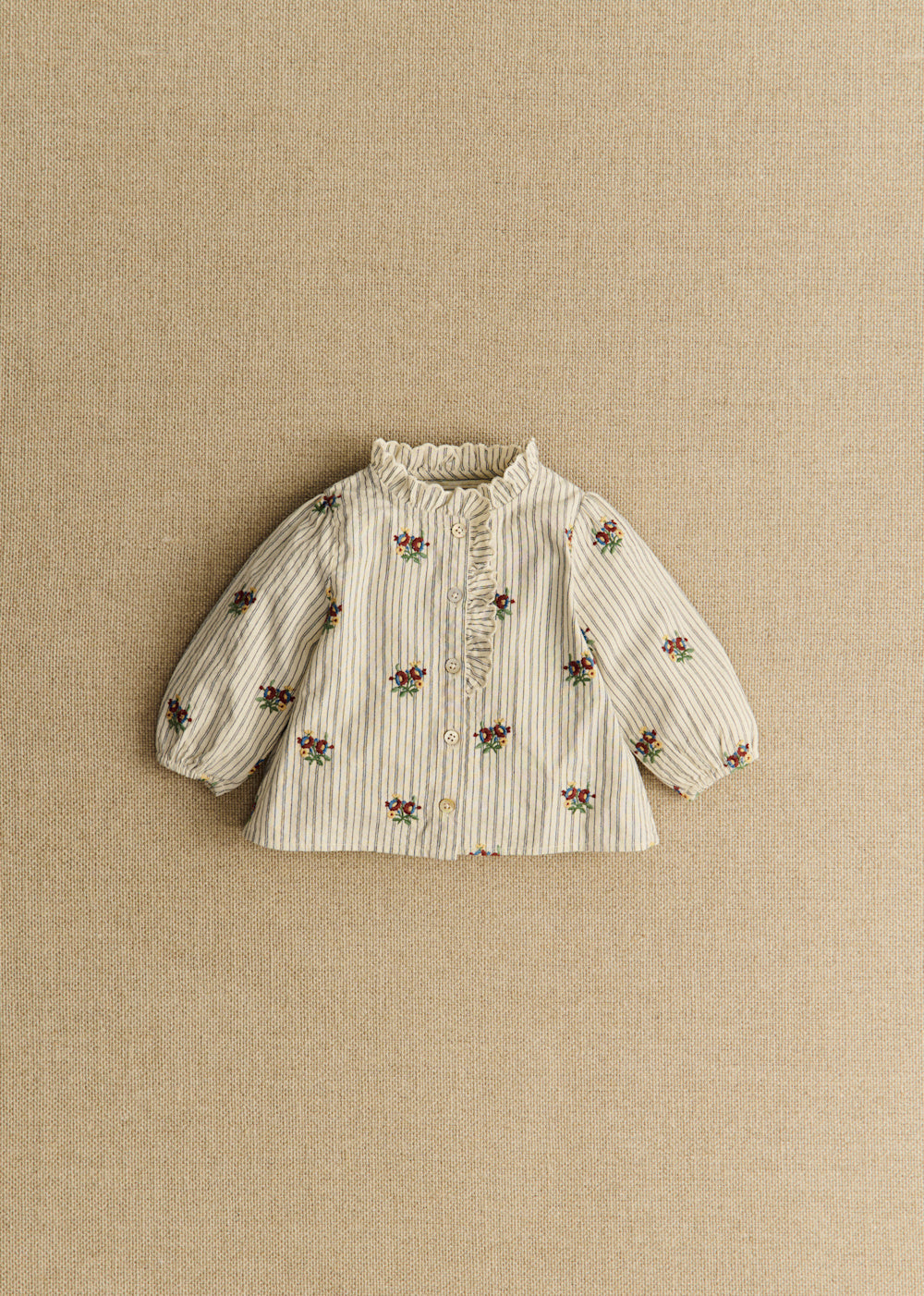 Chlo Bébé - Petit Sézane x Antoinette Poisson - Stripes Embroidery Buttonholes