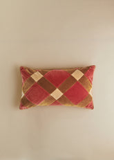 Velvet Patchwork cushion - Small model - Blush And Caramel