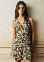 Mirza Dress - Alicante Blue Print