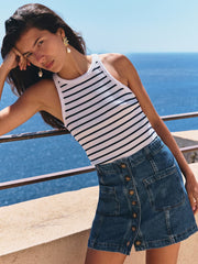Nehir Skirt - Deep Blue
