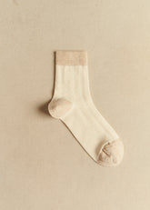 Bianca Socks - Ecru Gold