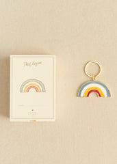 Rainbow Key Ring - Blue Multicoloured